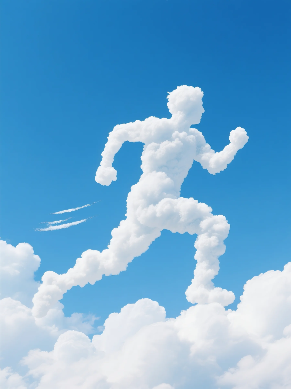 即梦AI 【云】| 一朵热爱运动的云，附提示词