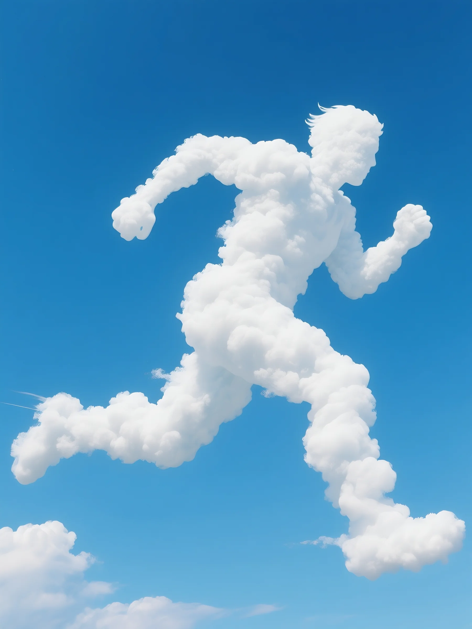 即梦AI 【云】| 一朵热爱运动的云，附提示词