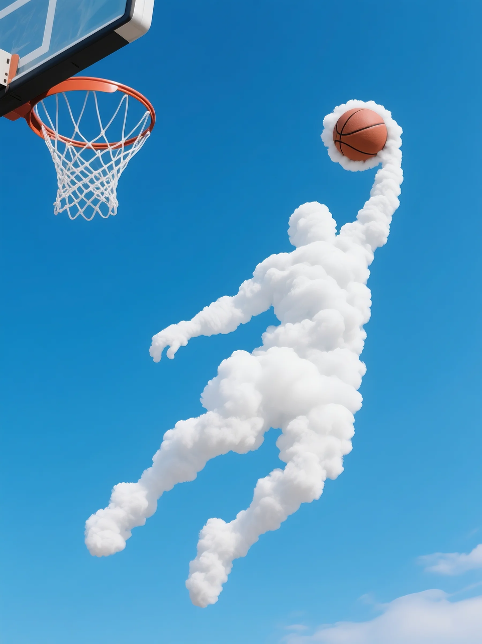 即梦AI 【云】| 一朵热爱运动的云，附提示词