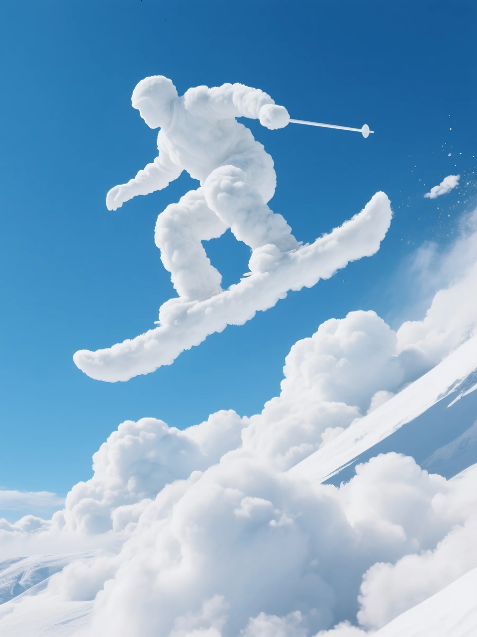 即梦AI 【云】| 一朵热爱运动的云，附提示词