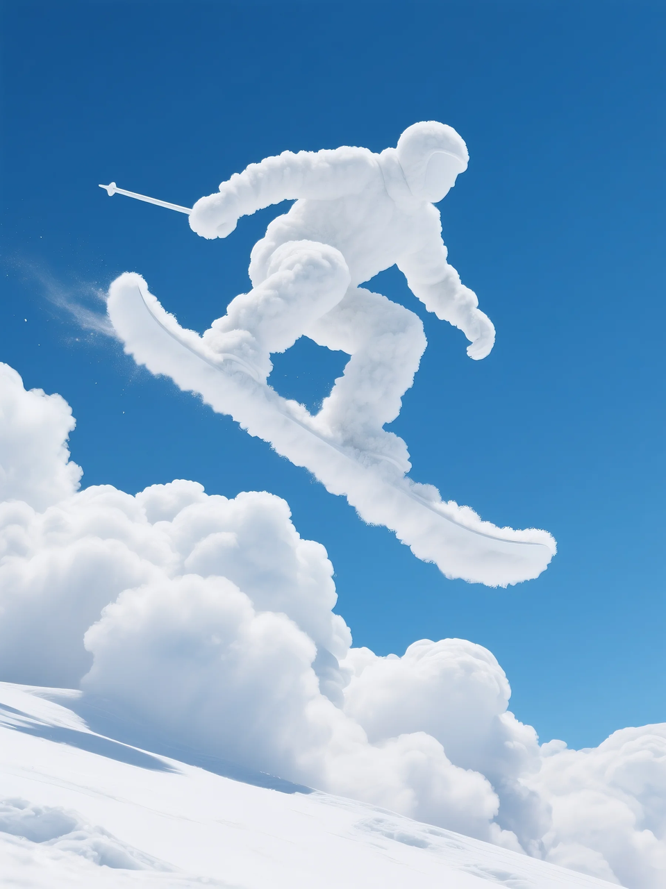 即梦AI 【云】| 一朵热爱运动的云，附提示词