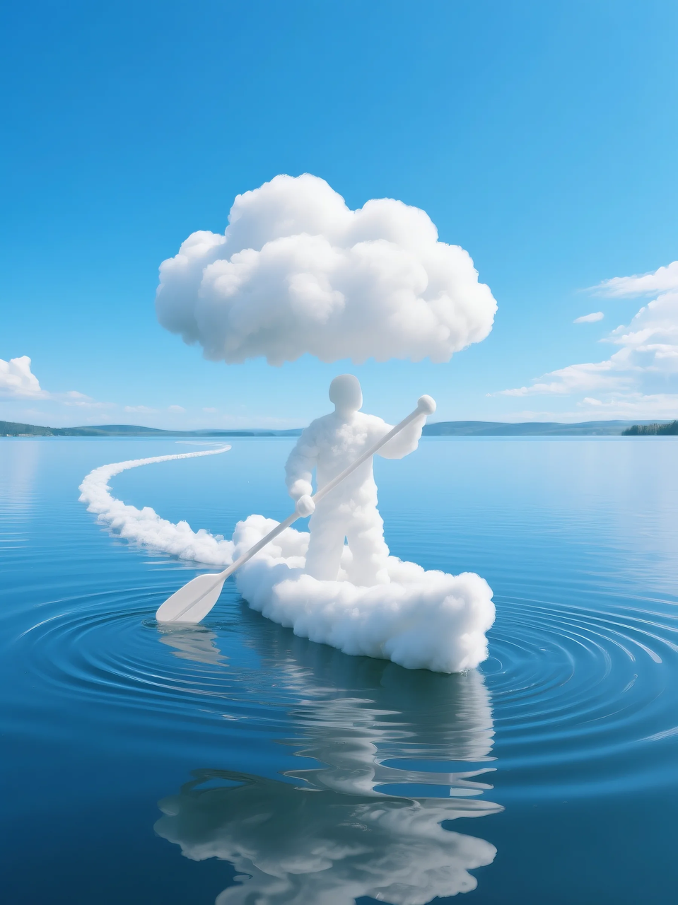 即梦AI 【云】| 一朵热爱运动的云，附提示词