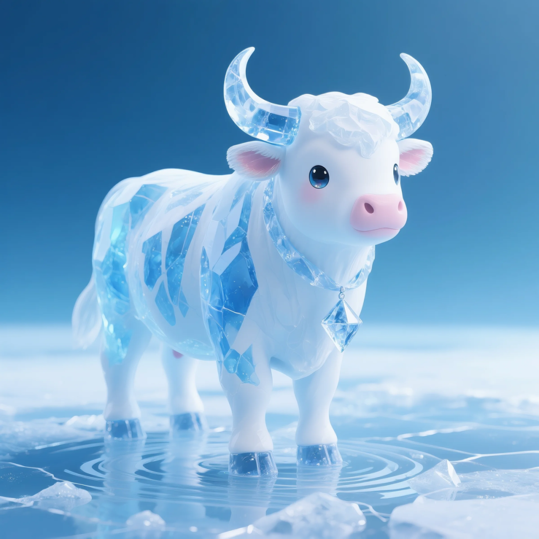 即梦AI 【动物】【十二生肖】| 炎炎夏日冰晶质感清凉版十二生肖头像，附提示词