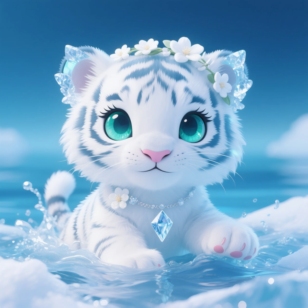 即梦AI 【动物】【十二生肖】| 炎炎夏日冰晶质感清凉版十二生肖头像，附提示词