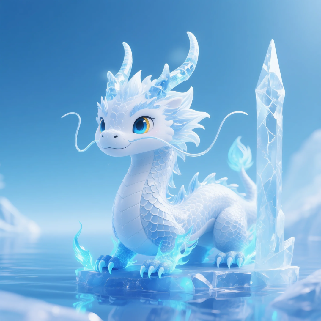 即梦AI 【动物】【十二生肖】| 炎炎夏日冰晶质感清凉版十二生肖头像，附提示词