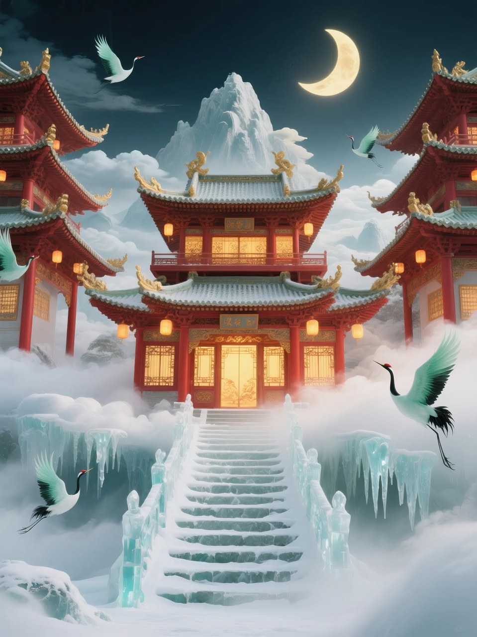 即梦AI 【仙侠神话】| 云顶仙宫，仙景同游，附提示词