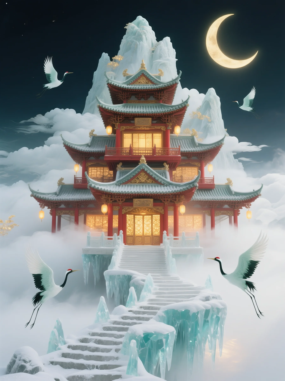 即梦AI 【仙侠神话】| 云顶仙宫，仙景同游，附提示词