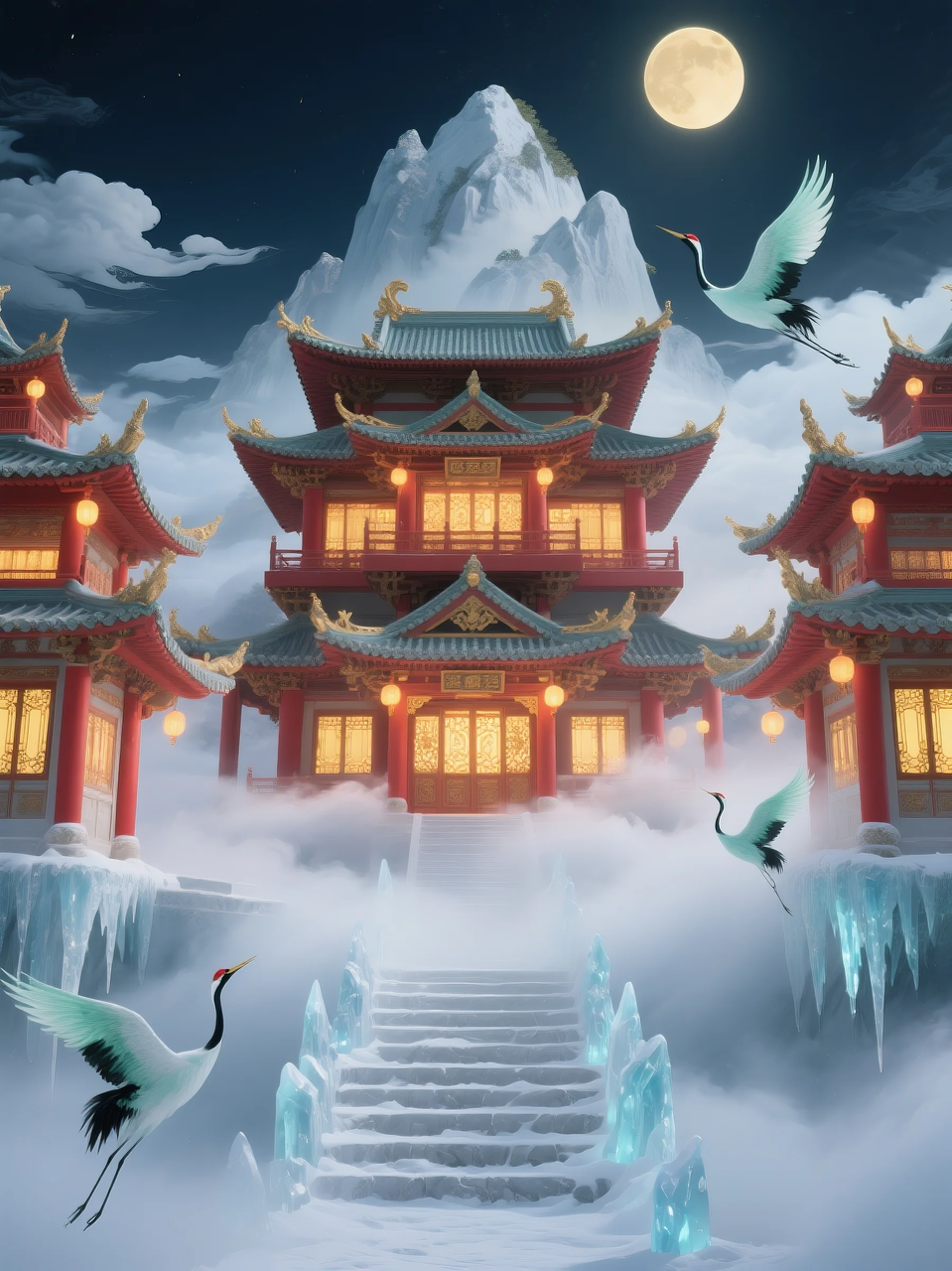 即梦AI 【仙侠神话】| 云顶仙宫，仙景同游，附提示词