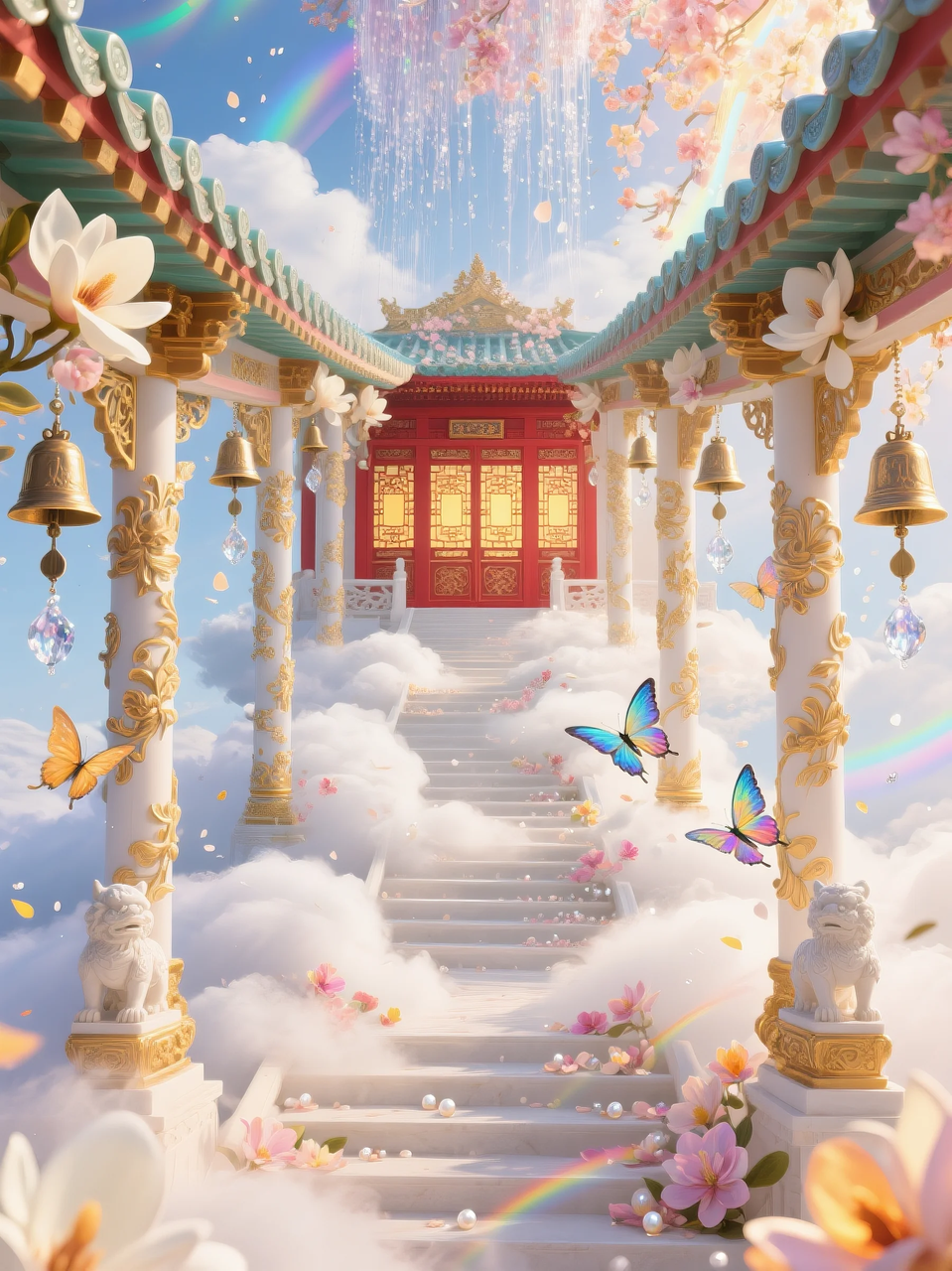 即梦AI 【仙侠神话】| 云顶仙宫，仙景同游，附提示词