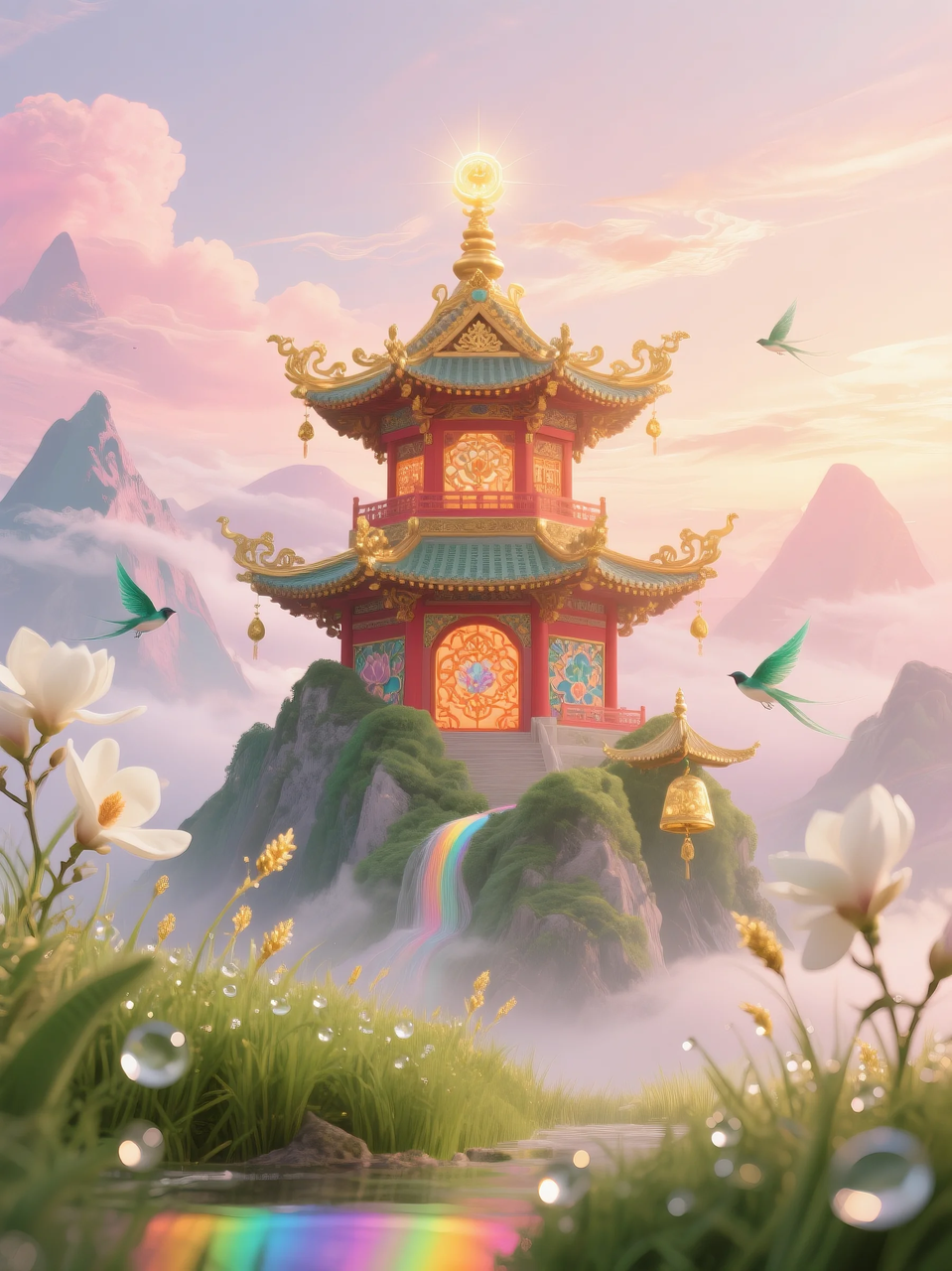 即梦AI 【仙侠神话】| 云顶仙宫，仙景同游，附提示词