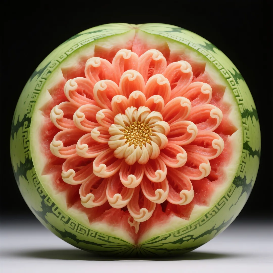 即梦AI 【水果】【西瓜】| 炎炎夏日，来一组赏心悦目的西瓜图案解暑降温，附提示词