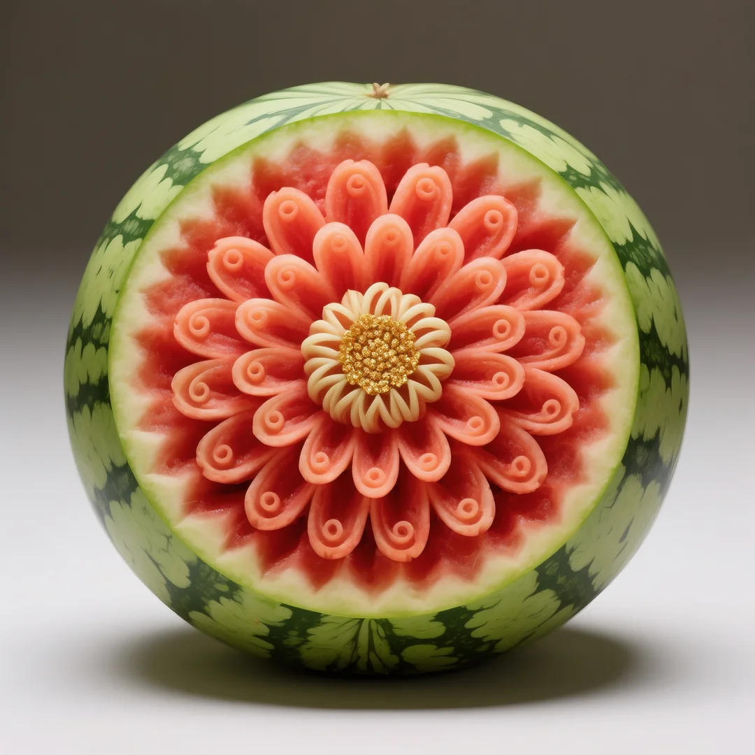 即梦AI 【水果】【西瓜】| 炎炎夏日，来一组赏心悦目的西瓜图案解暑降温，附提示词
