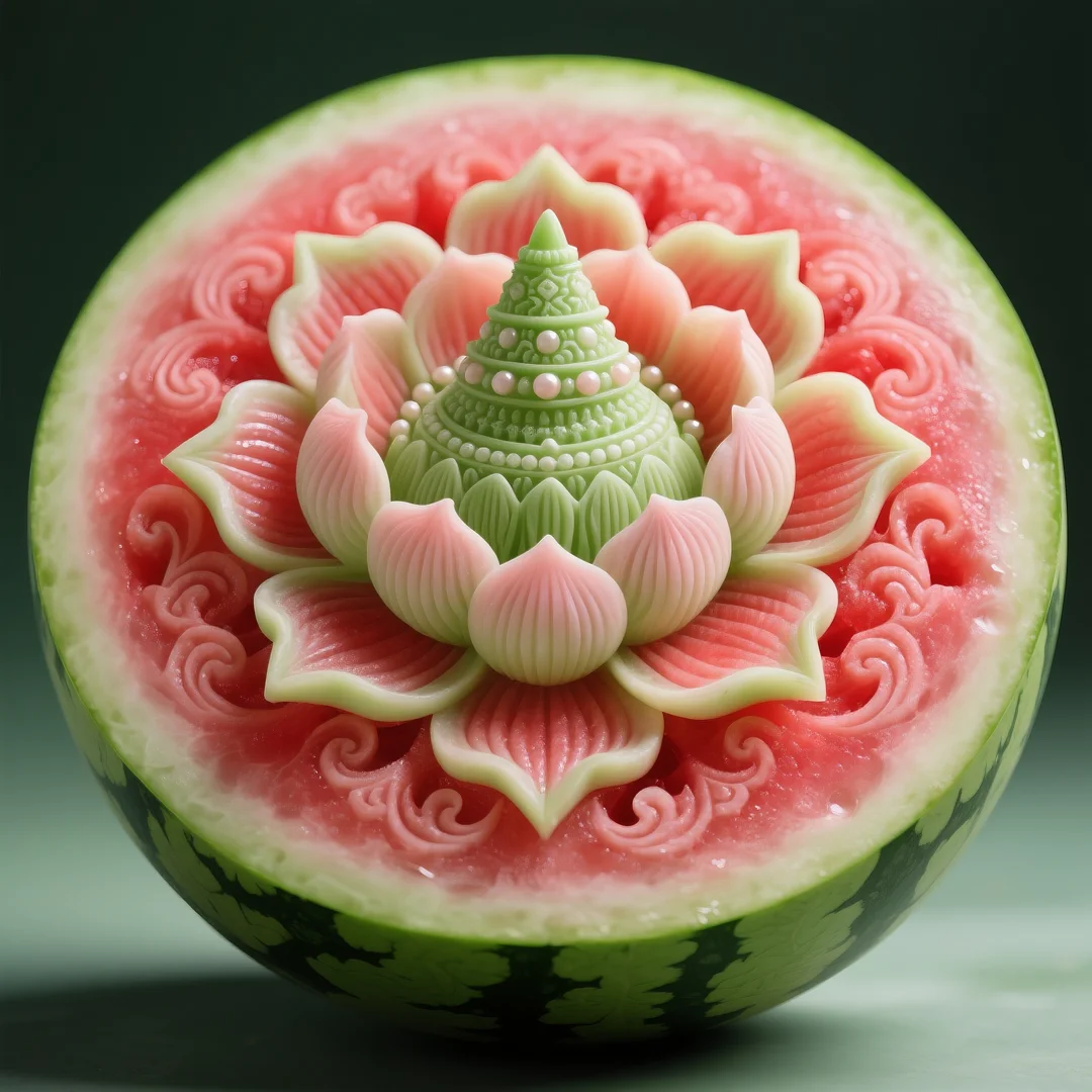 即梦AI 【水果】【西瓜】| 炎炎夏日，来一组赏心悦目的西瓜图案解暑降温，附提示词