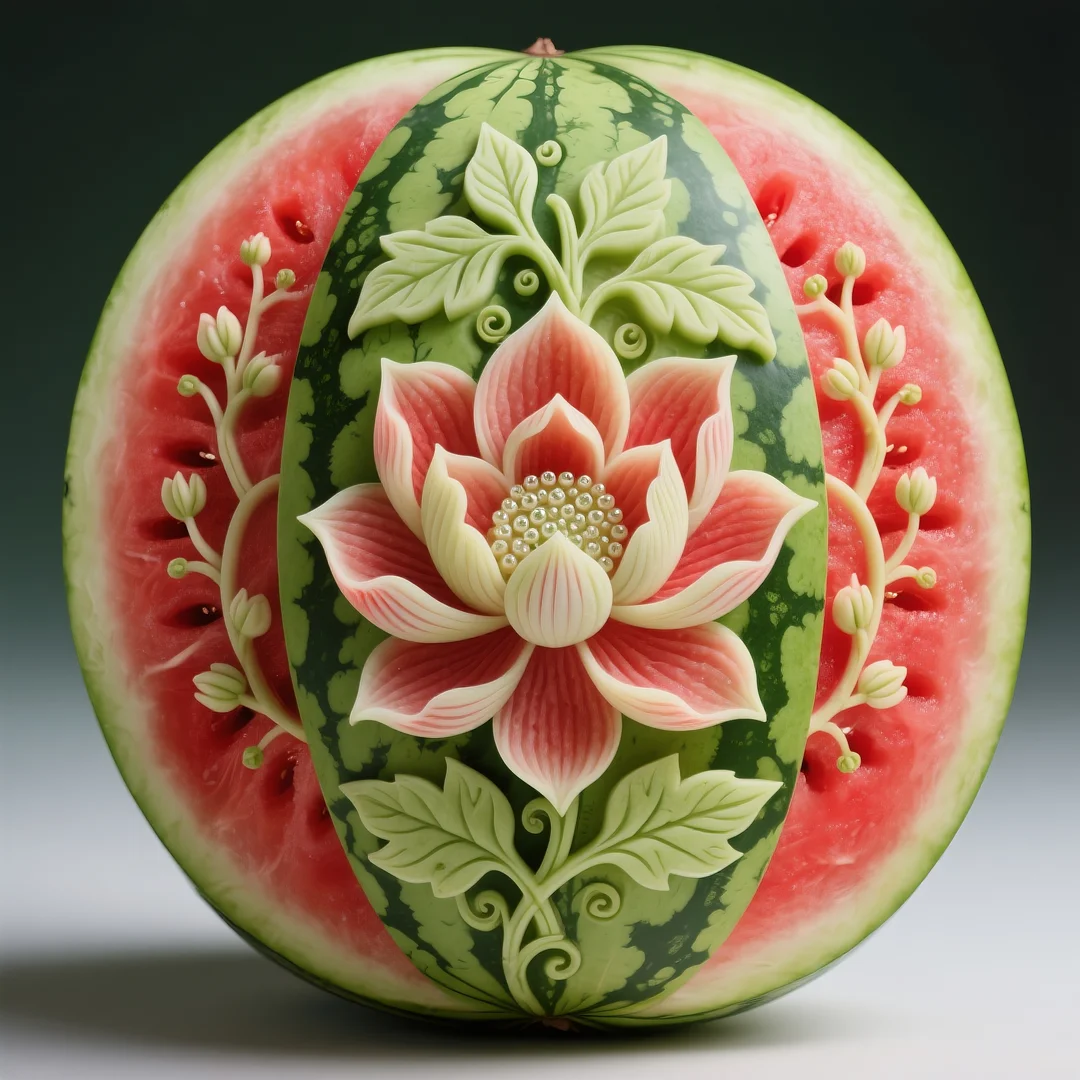 即梦AI 【水果】【西瓜】| 炎炎夏日，来一组赏心悦目的西瓜图案解暑降温，附提示词