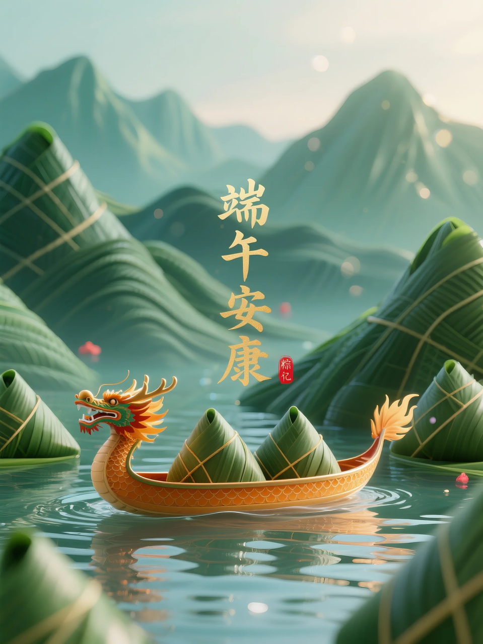 即梦AI 【节日系列】【端午节】| 分享6组不同风格的端午节海报制作，附提示词