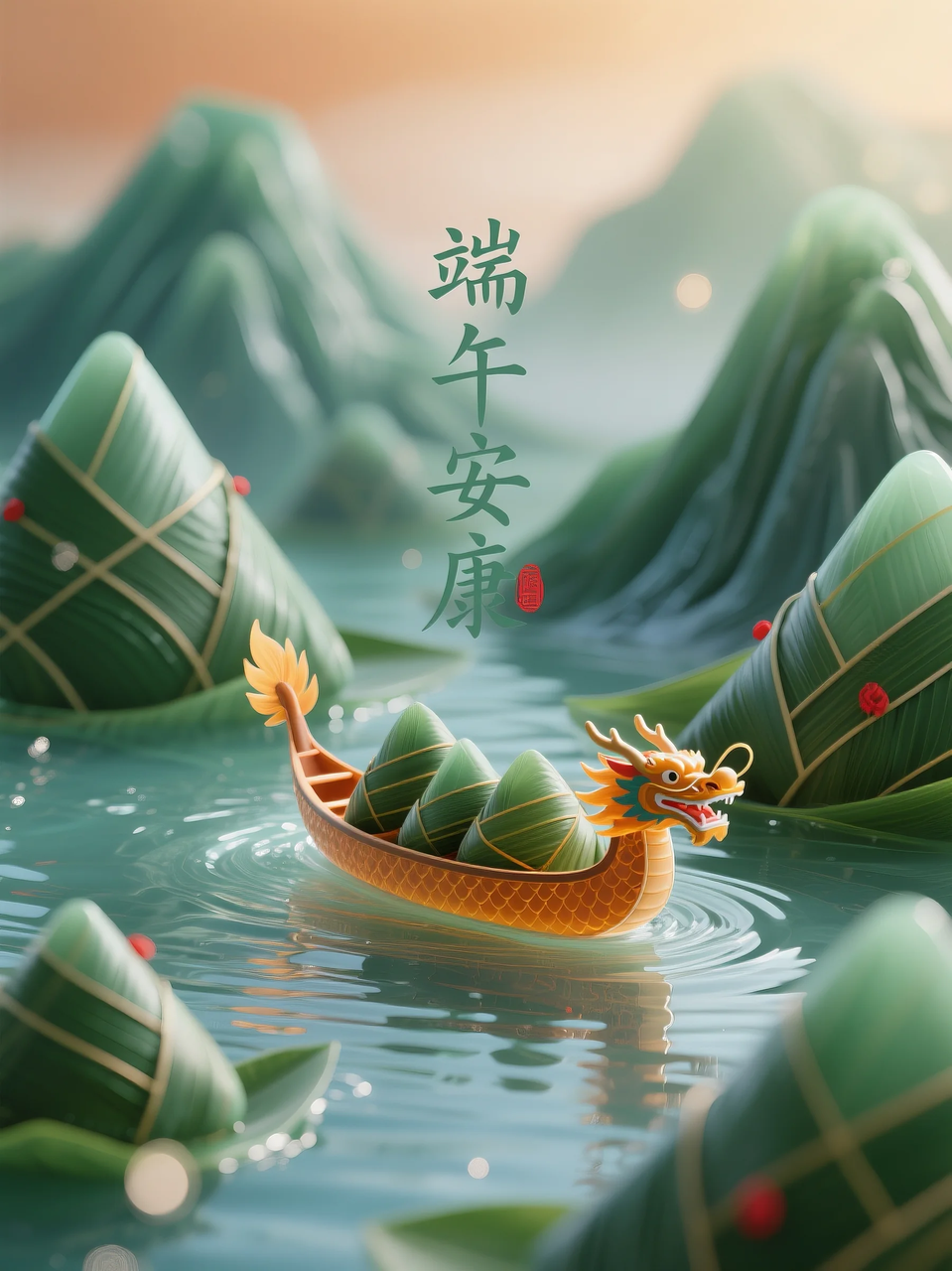 即梦AI 【节日系列】【端午节】| 分享6组不同风格的端午节海报制作，附提示词