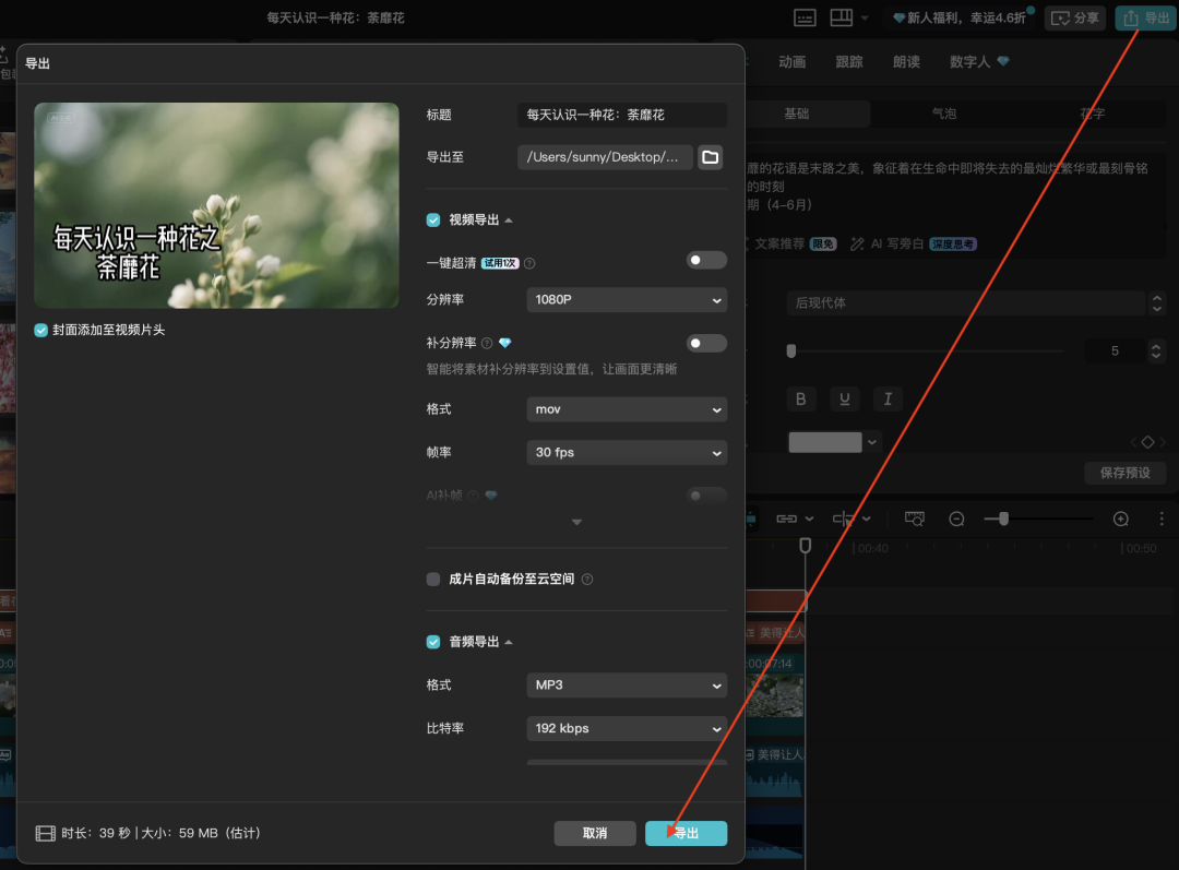十五分钟，AI助你生成“每天认识一种花植物科谱”视频（手把手教你玩转AI）