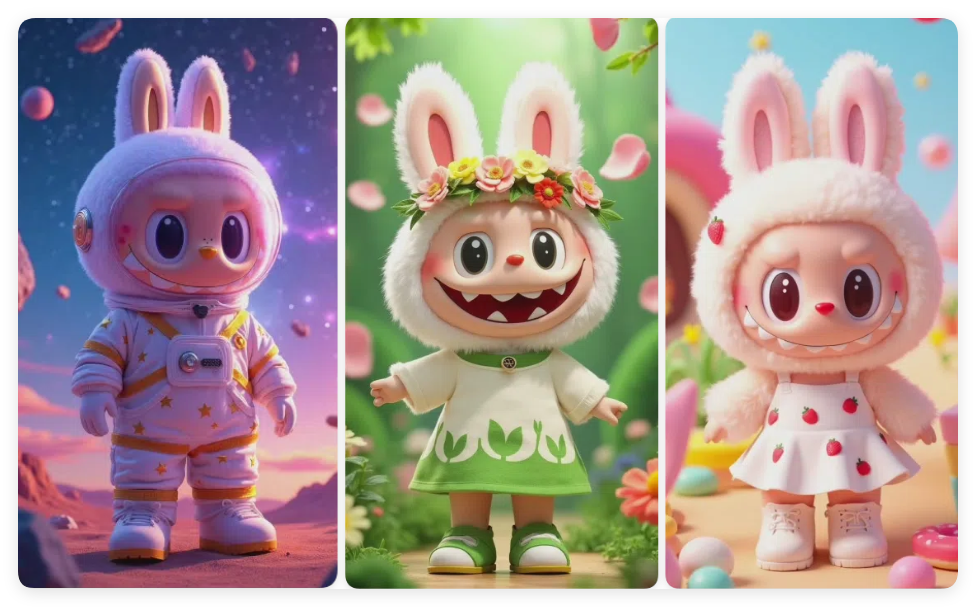 2分钟学会，用AI做108万天价labubu手机壁纸（保姆级教程）