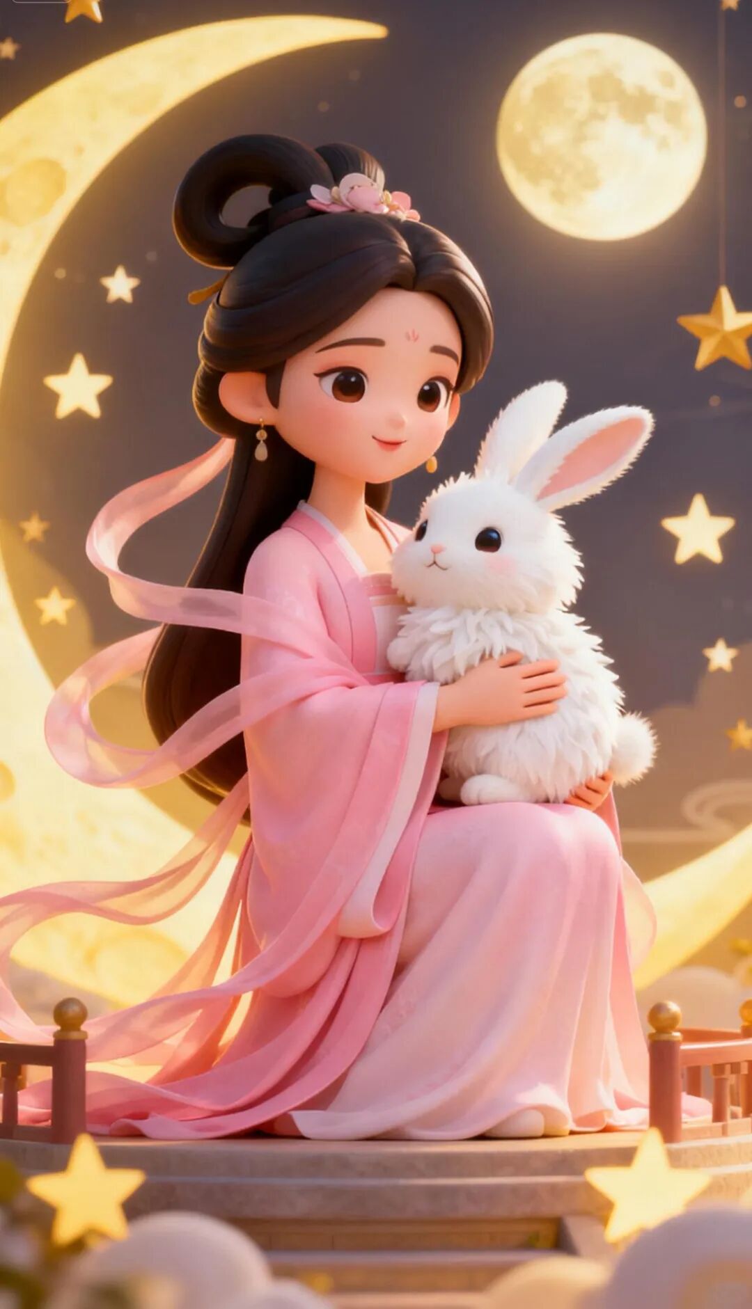 中秋节要到了，嫦娥姐姐被我请进了课堂，学生们都惊呆了