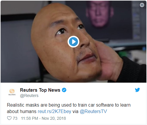 REAL-f打造超逼真人脸面具 被用于训练面部识别AI