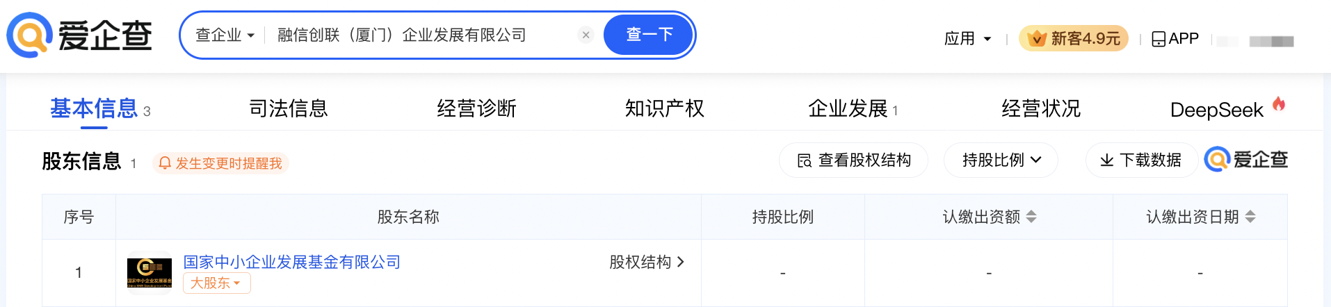 国家中小企业发展基金在厦门成立企业发展新公司