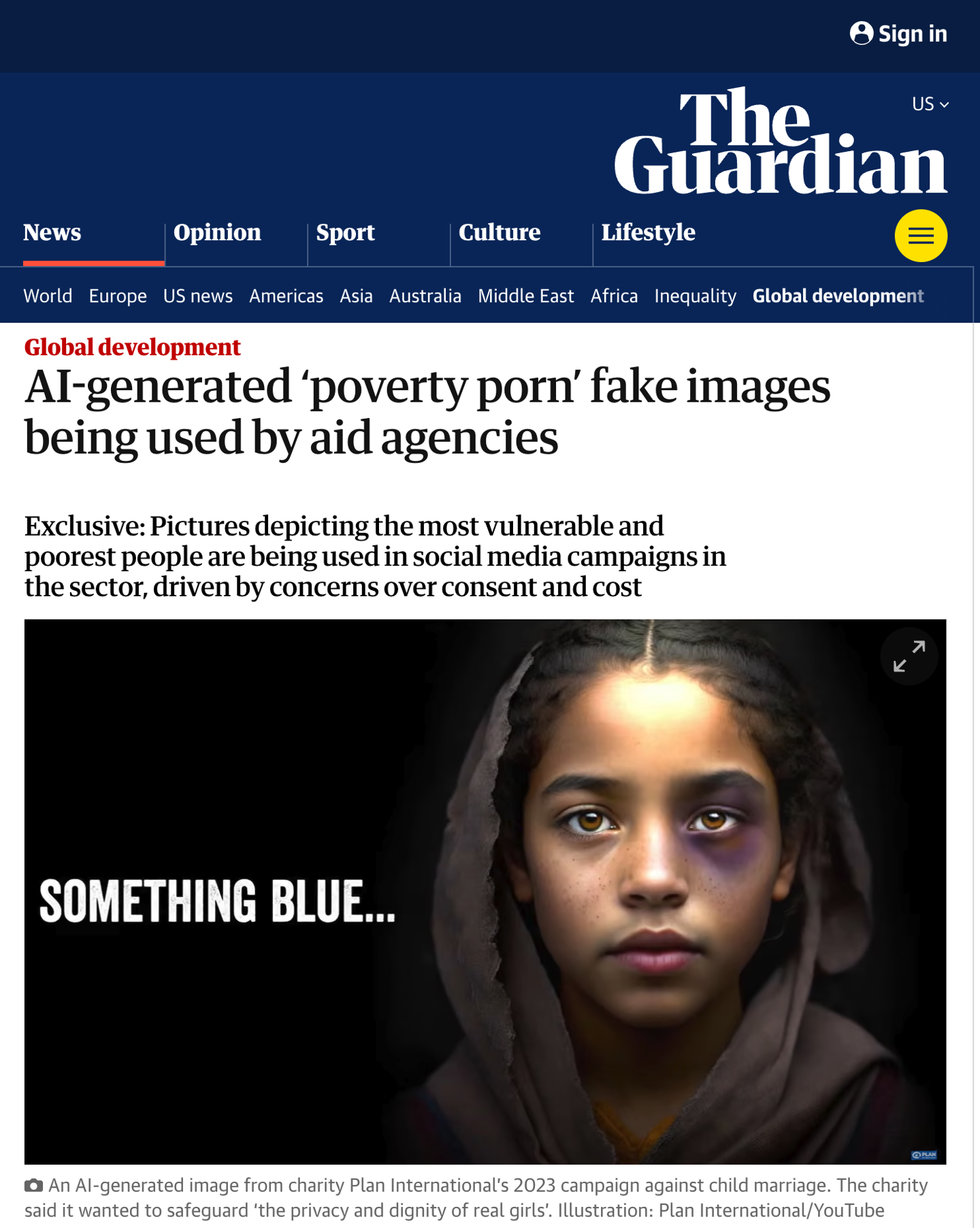 “AI 伦理”争议升级，部分慈善机构开始使用 AI 生成“贫困儿童”图像