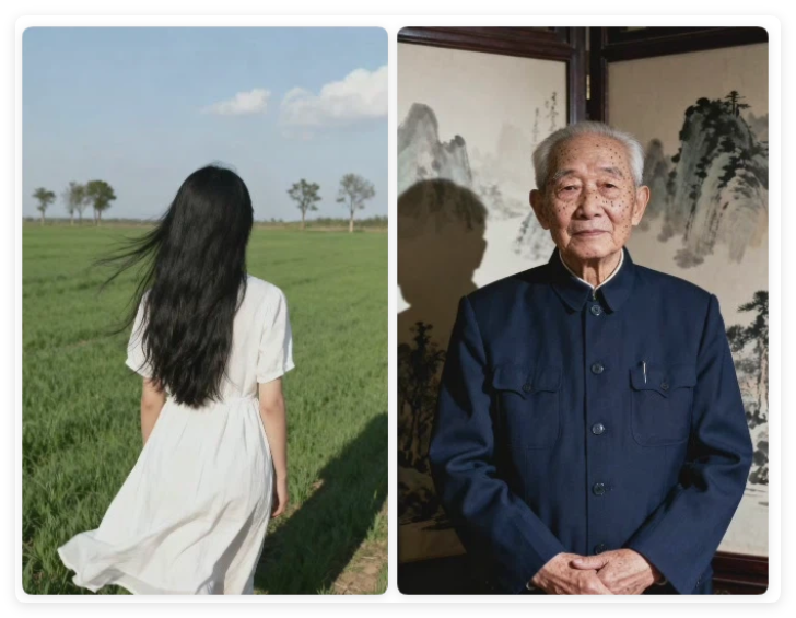 1分钟学会，用豆包AI制作亲人天空摸头合照