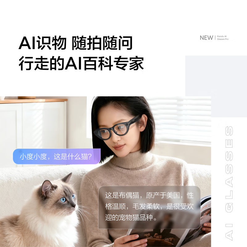 百度旗下小度 AI 眼镜 Pro 开售：支持 AI 翻译、4K 拍照，售价 2299 元