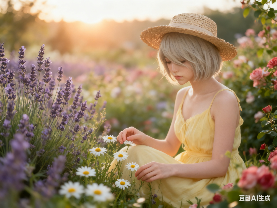 一些人物和花的提示词（豆包）