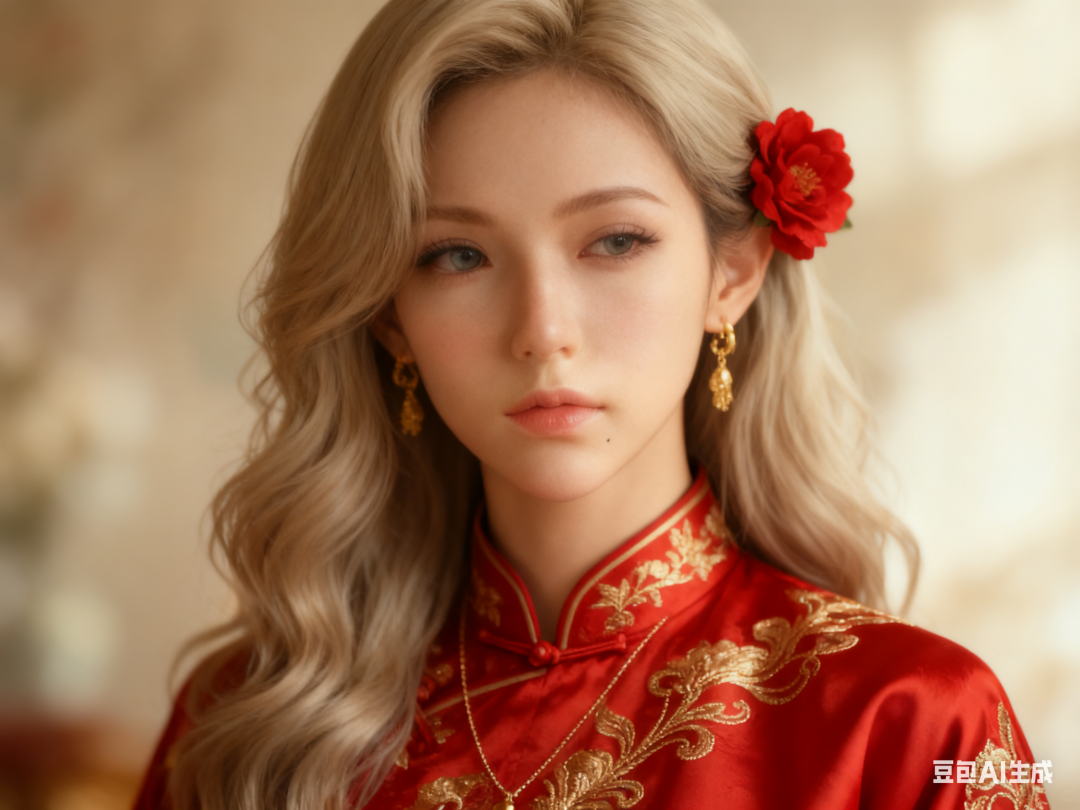 一些女孩和花的摄影图片提示词（豆包）