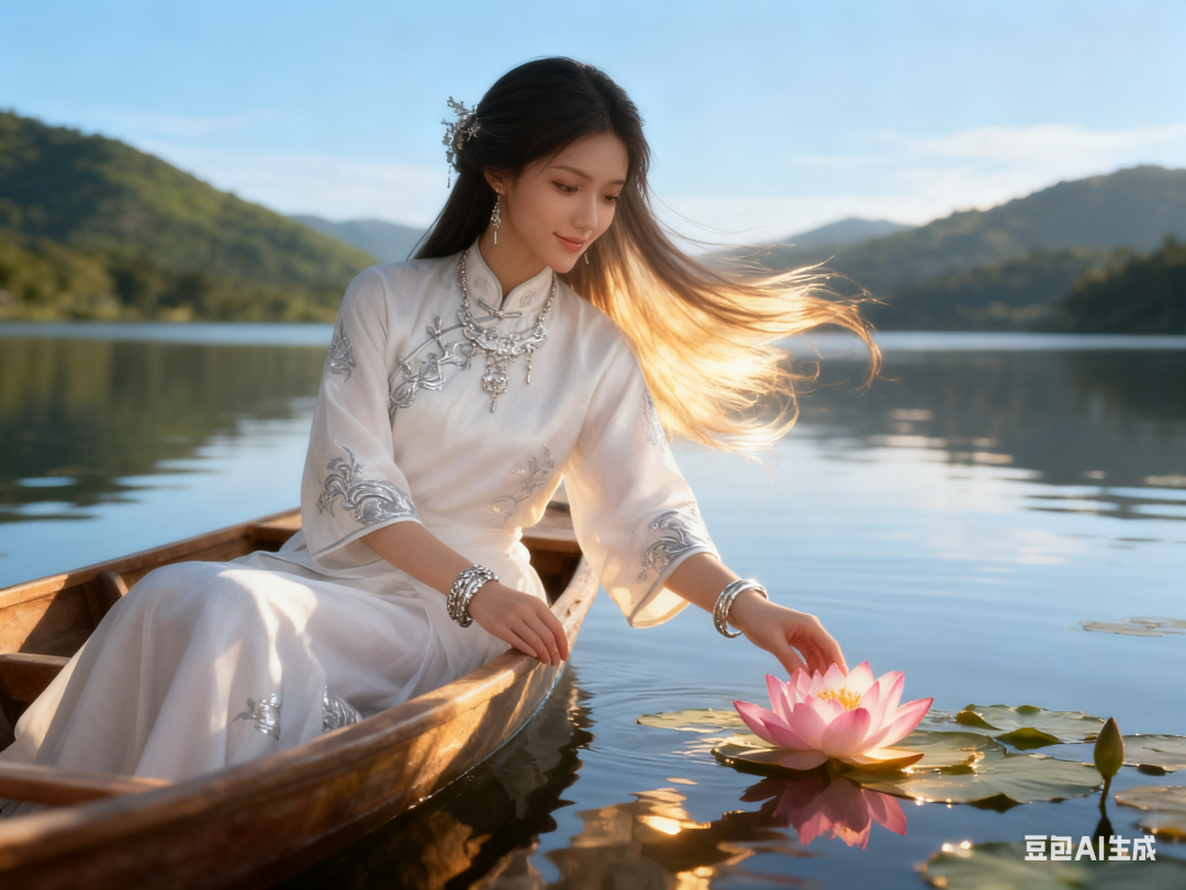 一些女孩和花的摄影图片提示词（豆包）