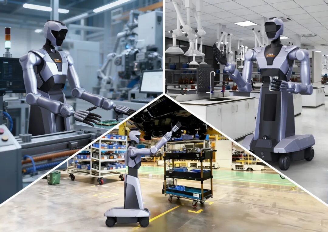 翼菲首款人形机器人“鸿钧”发布：全向轮可升降底盘，能拧螺丝、贴标签