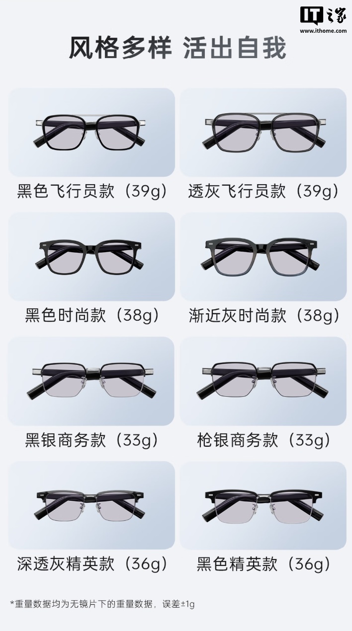 599 元起：雷神首款 AI 眼镜 Aura 悦享版 开启首销，可选四类镜框