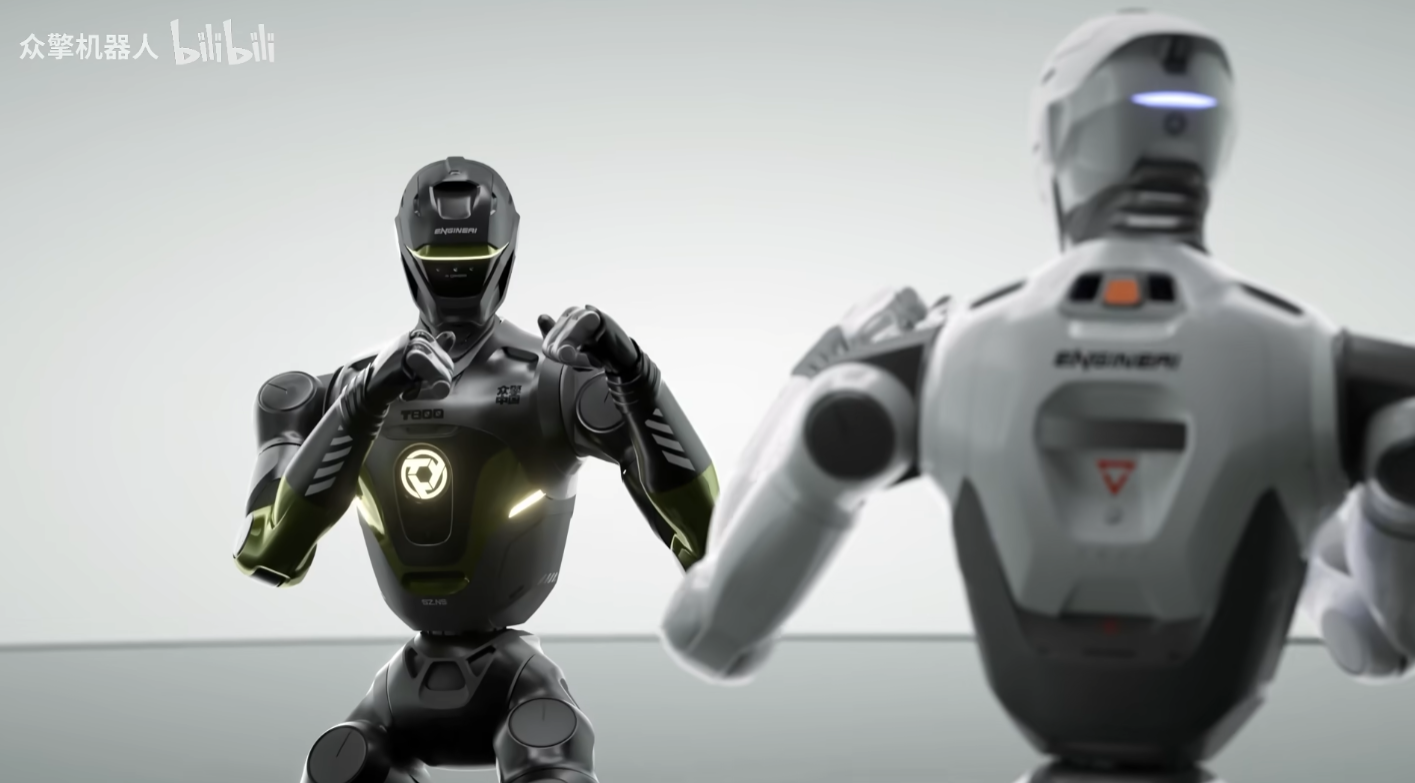 众擎 T800 人形机器人亮相：空中回旋踢，一脚踹烂门