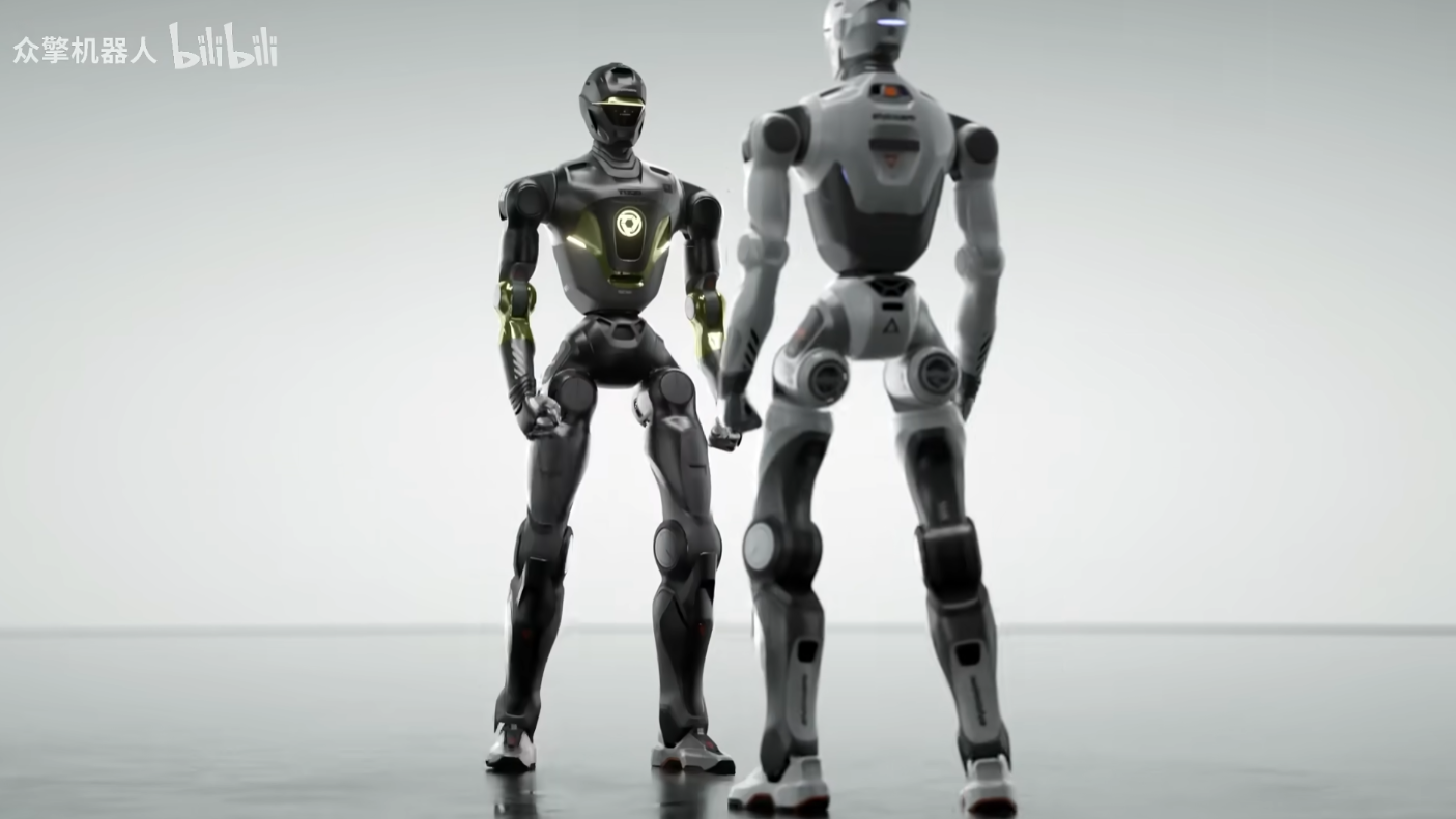 众擎 T800 人形机器人亮相：空中回旋踢，一脚踹烂门
