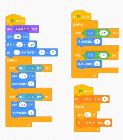Scratch图形化编程-圣诞老人来滑雪啦~