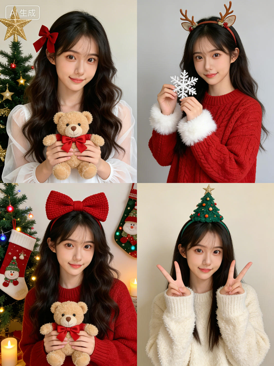 【豆包AI】一键生成全家圣诞写真（附提示词）