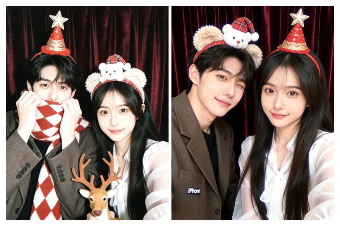 【豆包AI】一键生成全家圣诞写真（附提示词）