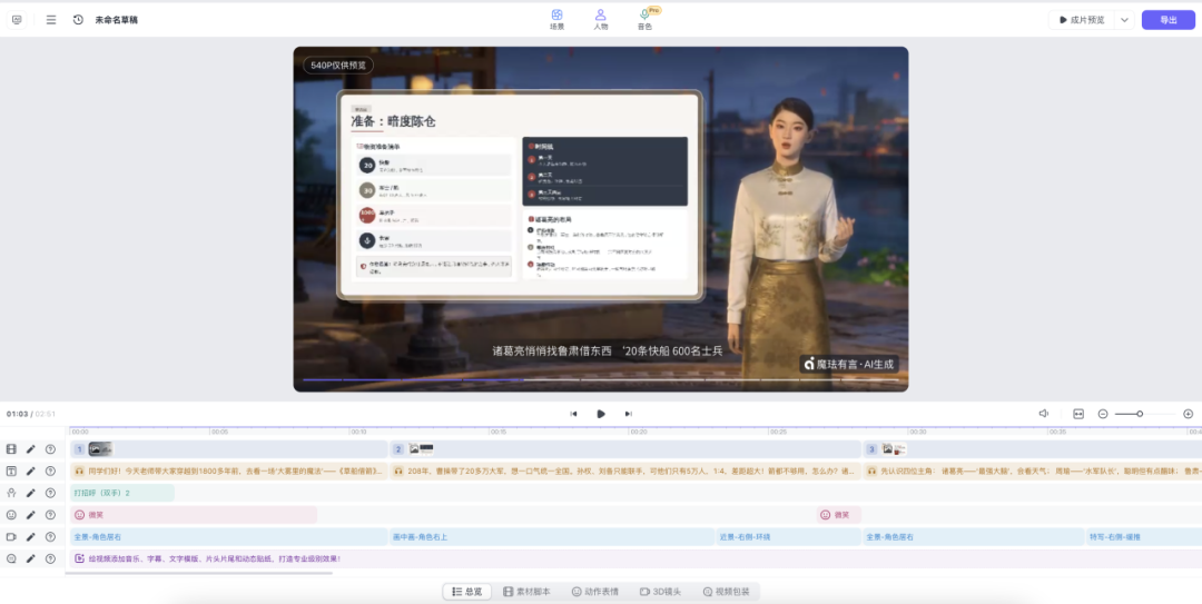 太强！一份课件就能够生成3D数字人微课（附操作过程）