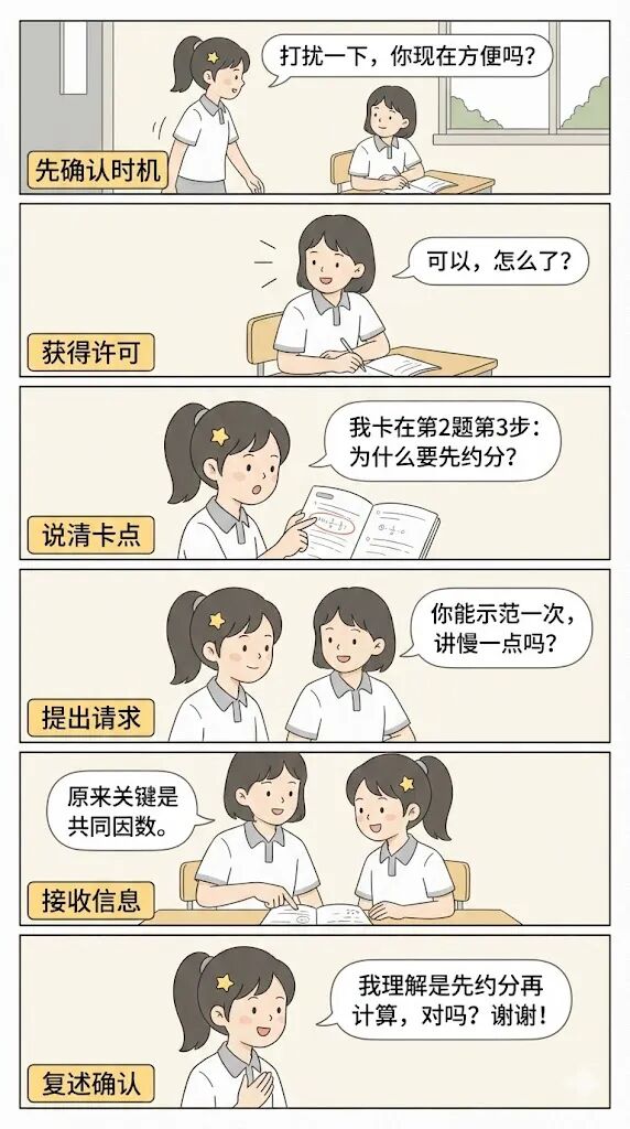 孩子卡住时，第一反应为什么不是请教？9张漫画，把“开口求助”教成一项能力