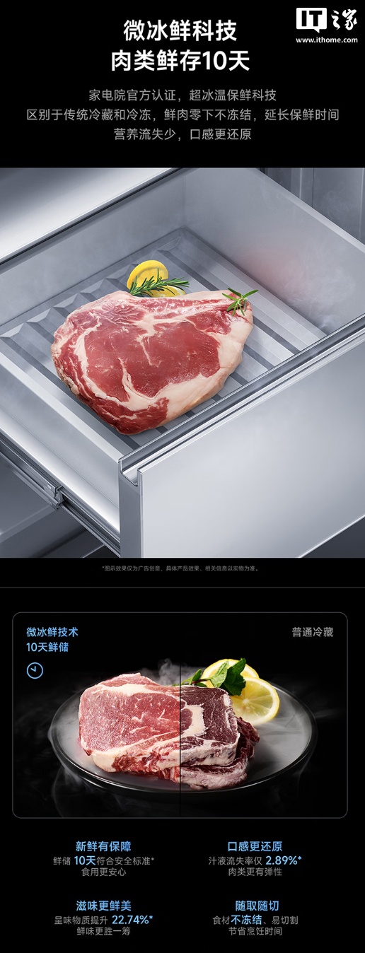 小米米家冰箱 Pro 微冰鲜双系统十字平嵌 560L 开售：支持全自动制冰，6999 元