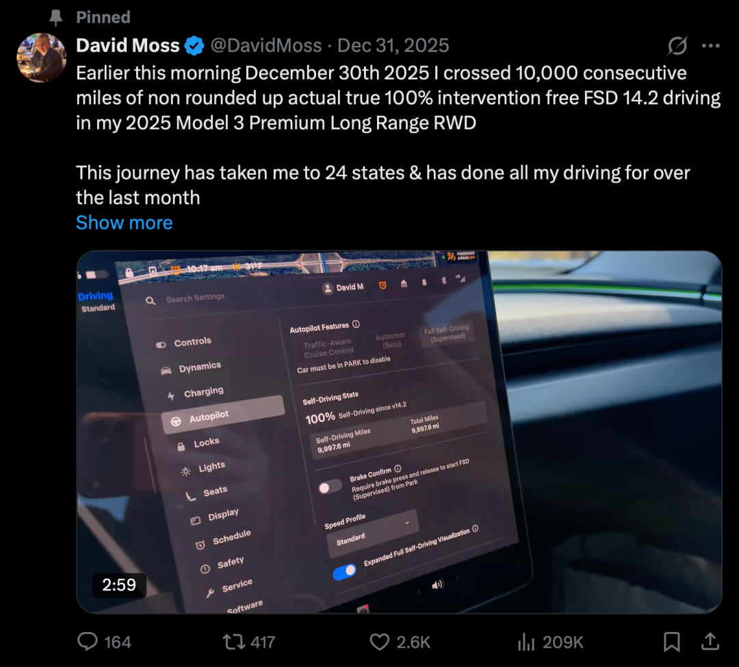 特斯拉Model3车主凭借自动驾驶技术横穿美国，全程“零人工接管”，方向盘真的可以退出历史舞台了吗？