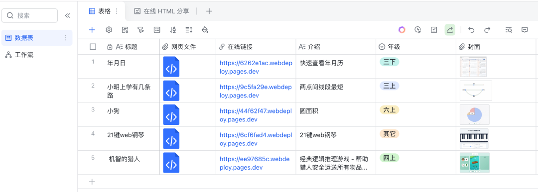 “飞书多维表格”竟还能部署网页、搭建网站？！