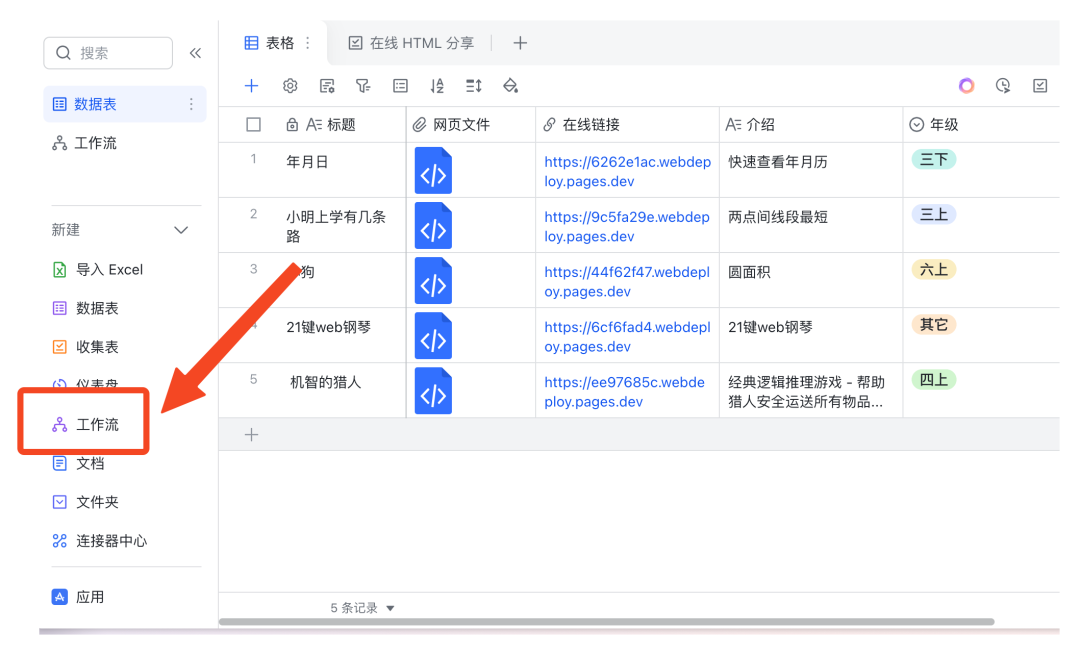“飞书多维表格”竟还能部署网页、搭建网站？！
