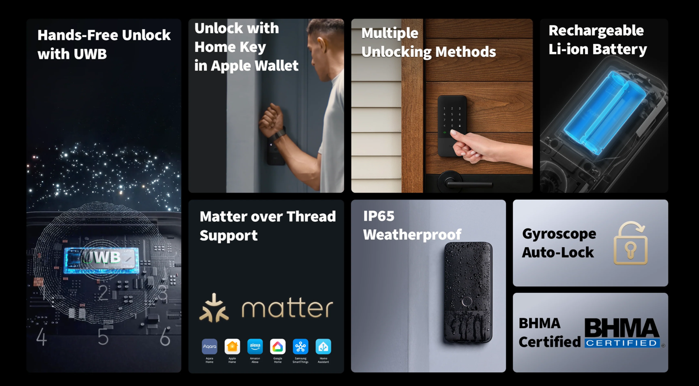 Aqara 绿米推出 U400 智能锁：自带 UWB 超宽带，可实现无感解锁