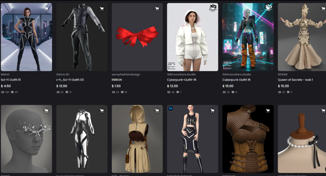 一大波3D服装和虚拟人模型来了，我的数字人素材库丰富起来了