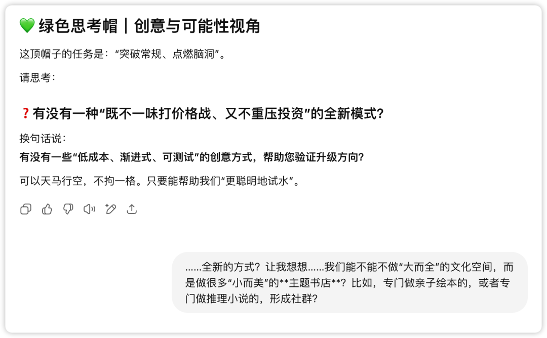思维混乱有救了！我把顶级“思维教练”塞进AI，让人人都能用的六顶思考帽（附Prompt）