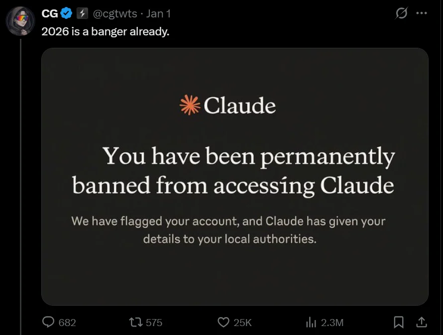 Anthropic 回应：网传“Claude AI 封号并报警”截图系伪造