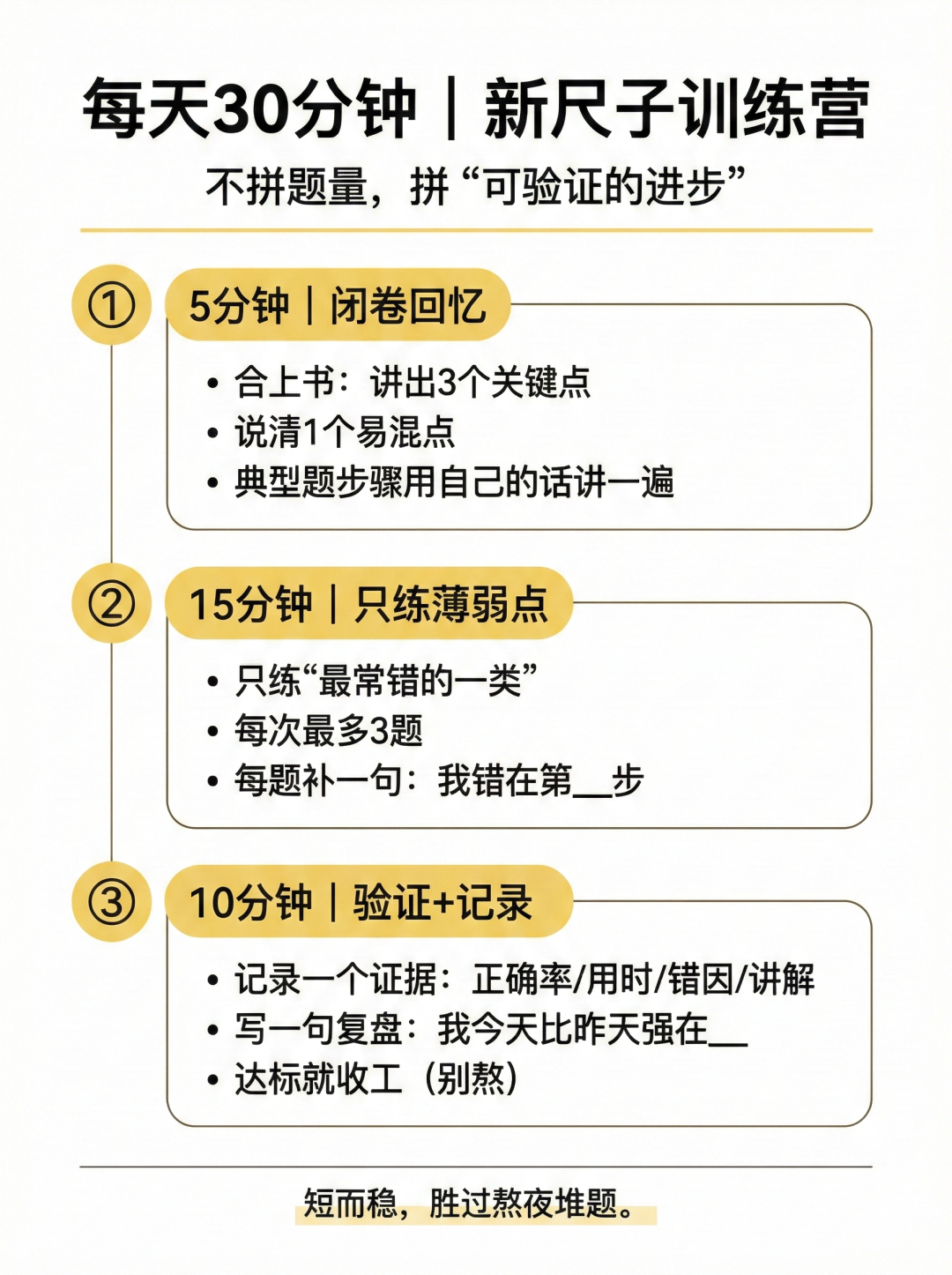 期末复习别只拼最后的分数，拼“可验证的进步”——把这次期末，当成孩子的“新尺子训练营”（附详细步骤版）
