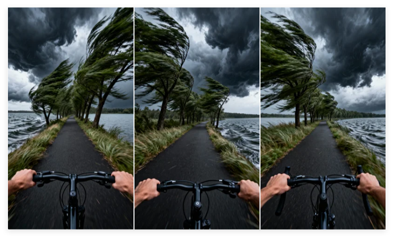 条条万赞！暴风雨天第一视角骑行视频教程（氛围感拉满）